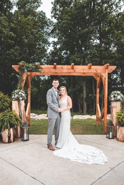 Couple on wedding day