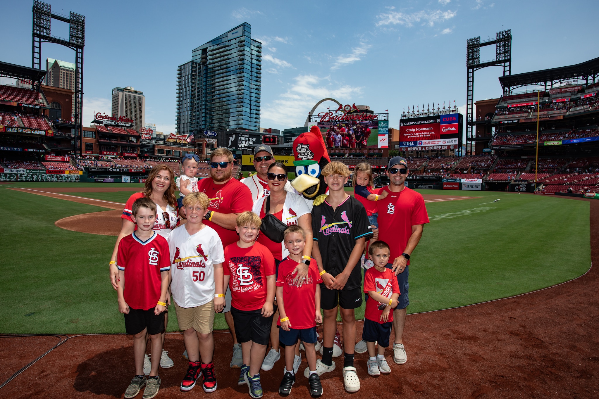 Craig and his family at Busch Stadium