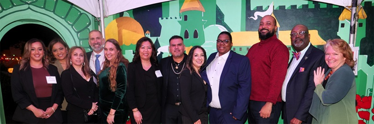 Left to Right: Elvia Hernandez*, Bayer, Assistant Supervisor; Griselda Hernandez Martinez*, Bayer, Senior Specialist; Maggie Jimenez*, Bayer, Assistant Supervisor; Drew Johnston, Bayer, VP Site Engineering; Dr. Jennifer Hugenberger, Biotech Partners, Program Director; Lan Tran*, Bayer, Raw Materials Specialist; Jose Ibarra*, Bayer, Principal Production Specialist - Cell Therapy; Olivia Jimenez*, Bayer, Assistant Supervisor; Lauren Rawlins*, Bayer, Director of Drug Substance; Terry Taplin, Berkeley City Councilmember; Daniel Cohens, Bayer, Human Resources Director; Jennifer Cogley, Bayer, Community Relations 