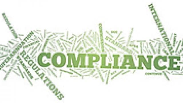 A word cloud with the word compliance.