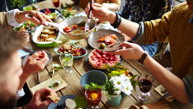 Family having dinner