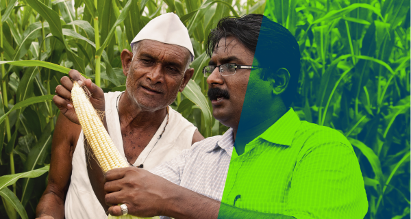 Two men in field