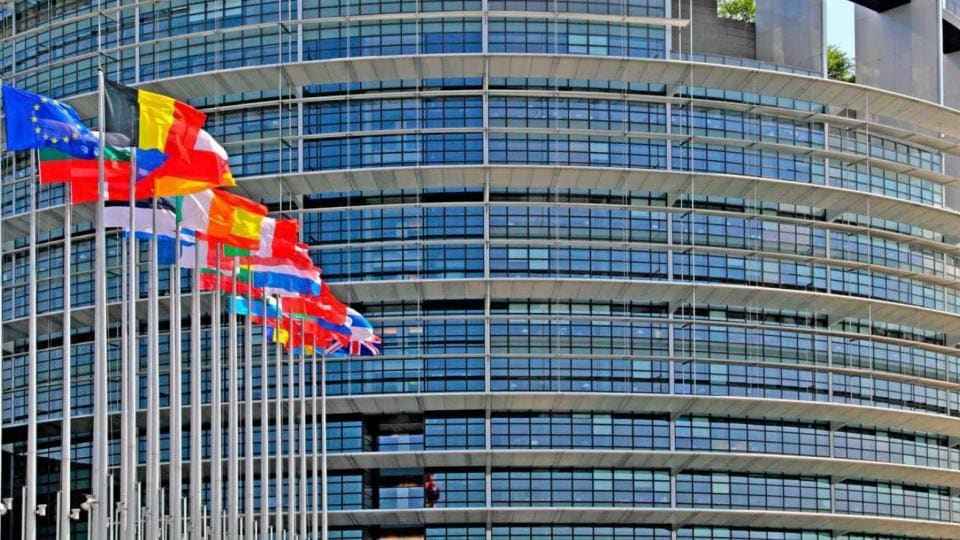 The european parliament building in brussels, belgium.