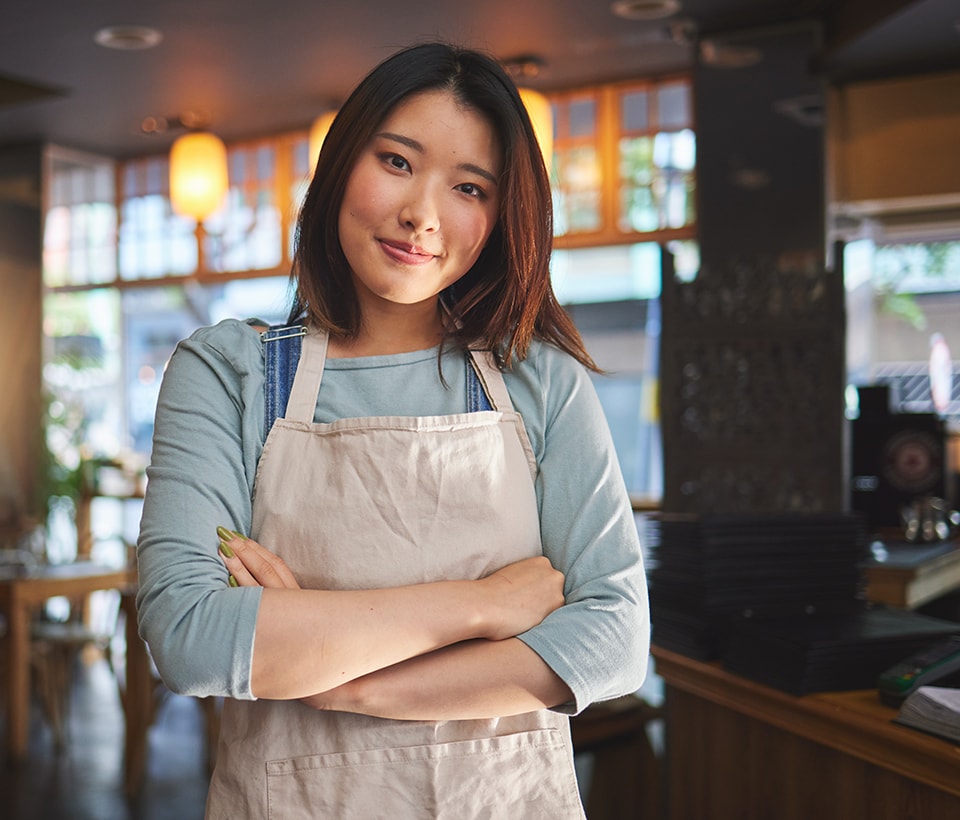 Woman in a restaurant 